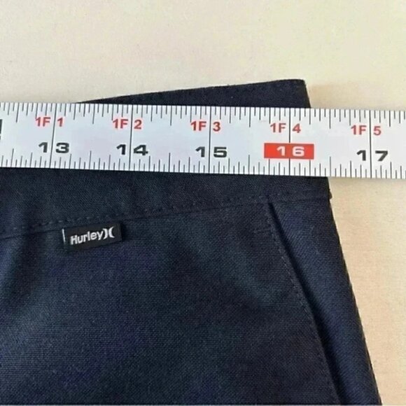 Hurley Mens Shorts Flat Front Chino Shorts Casual Navy Blue Size 30 - Picture 10 of 16